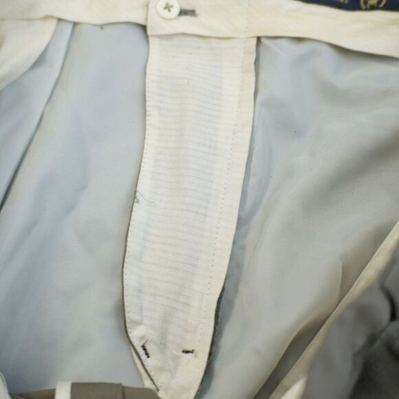 Hart Schaffner Marx Wool Beige Pleated High Rise Dress Pants Trousers 43/28 Line - Picture 4 of 8